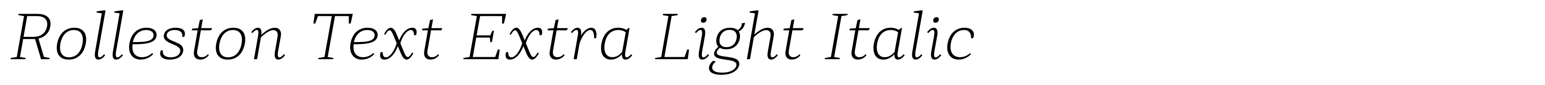 Rolleston Text Extra Light Italic